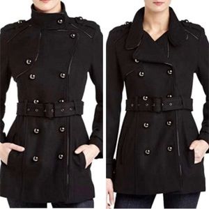 Vintage Miss Sixty Black Wool Trench Coat - WM